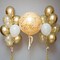 White and Gold Balloon Garland Arch Kit - Includes Gold Confetti Balloons for Baptism, Wedding, and Birthday Party Decoration